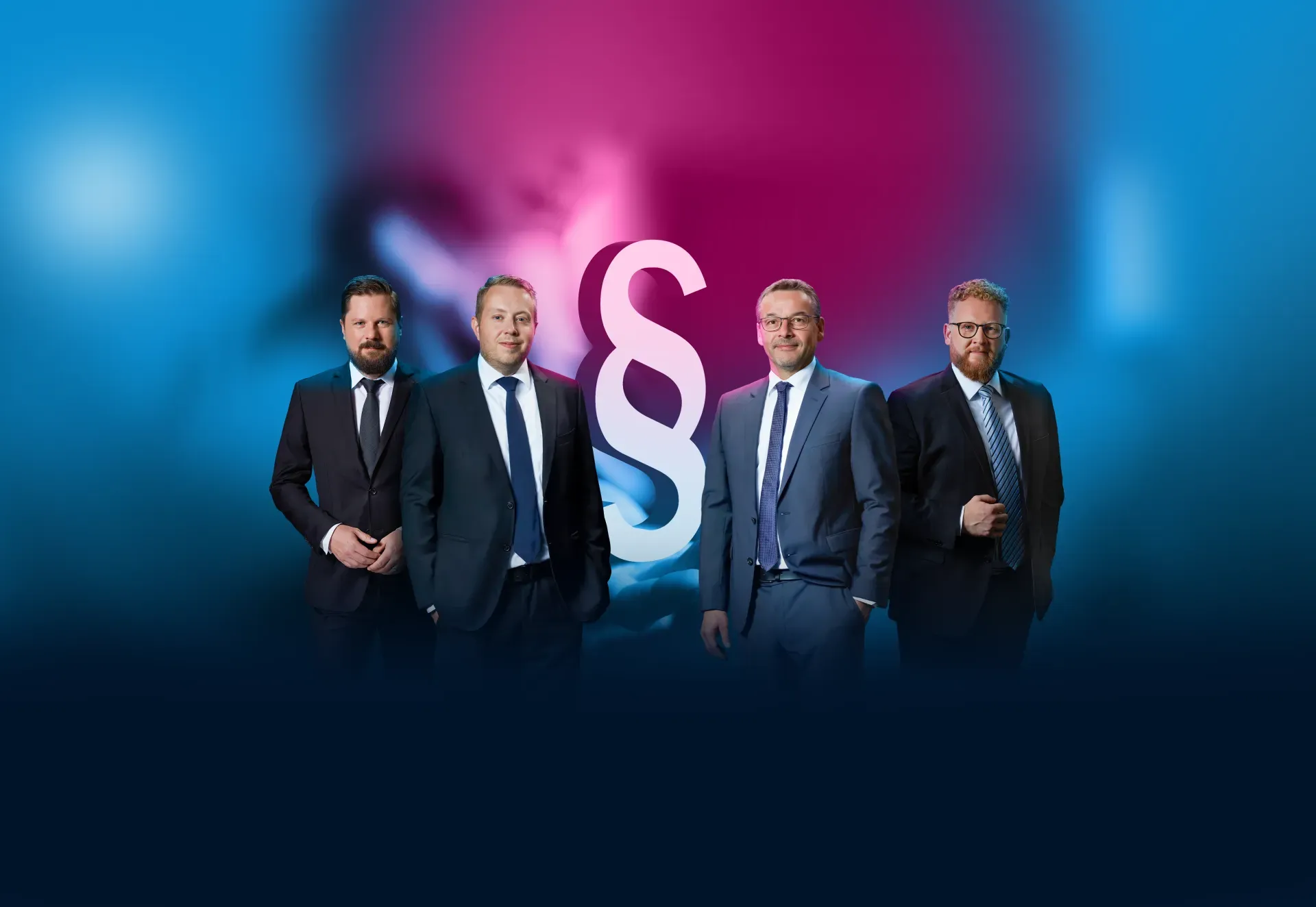 Geschäftsführer der Kanzlei Dr. Stoll & Sauer: Ralph Sauer, Dr. Ralf Stoll, Michael Pflaumer, Christian Grotz