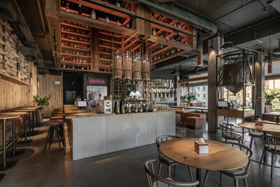 Interieur eines modernen Cafés