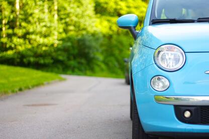 Frontsicht auf einen Fiat 500